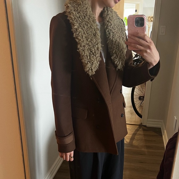 Wilfred Aritzia structure wool brown coat - Picture 8 of 12